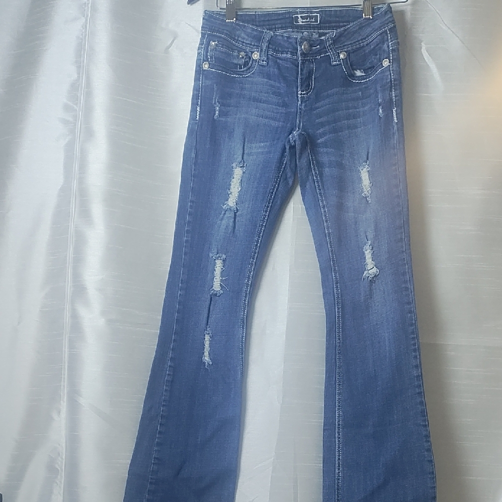 Soundgirl Blue Flare Wide‎ Leg Jeans